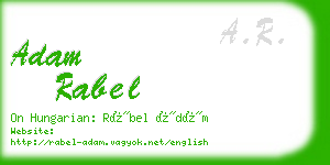 adam rabel business card